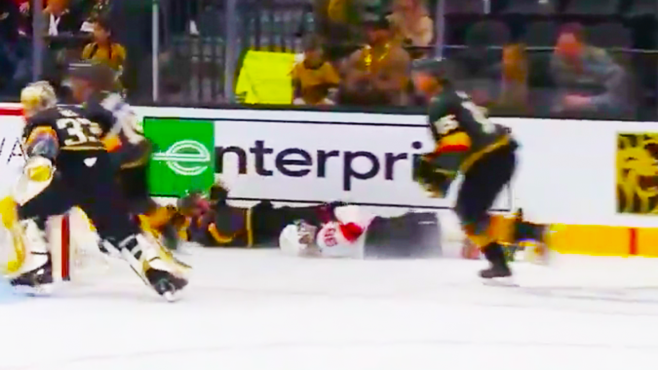 Jack Hughes Injury into Boards from Jack Eichel | Vegas Golden Knights vs New Jersey Devils 2025 NHL Highlights