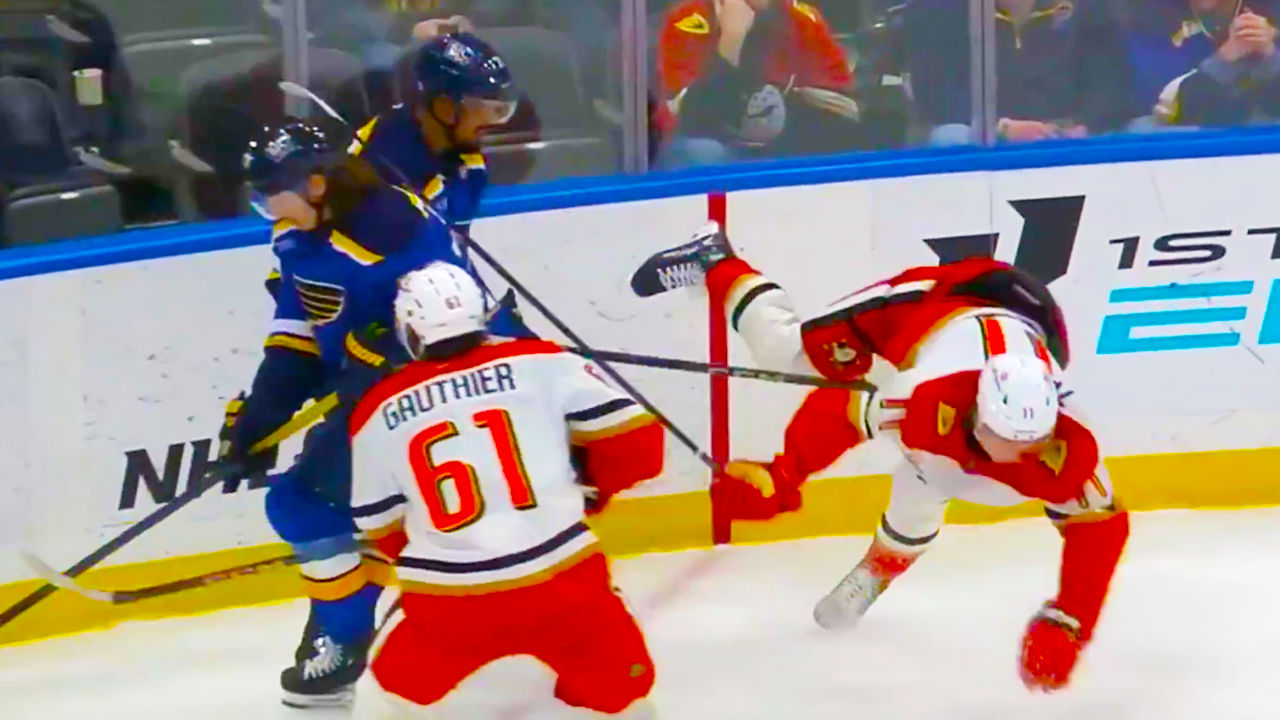 Mathieu Joseph Hit on Trevor Zegras | Anaheim Ducks vs St Louis Blues 2025 NHL Highlights