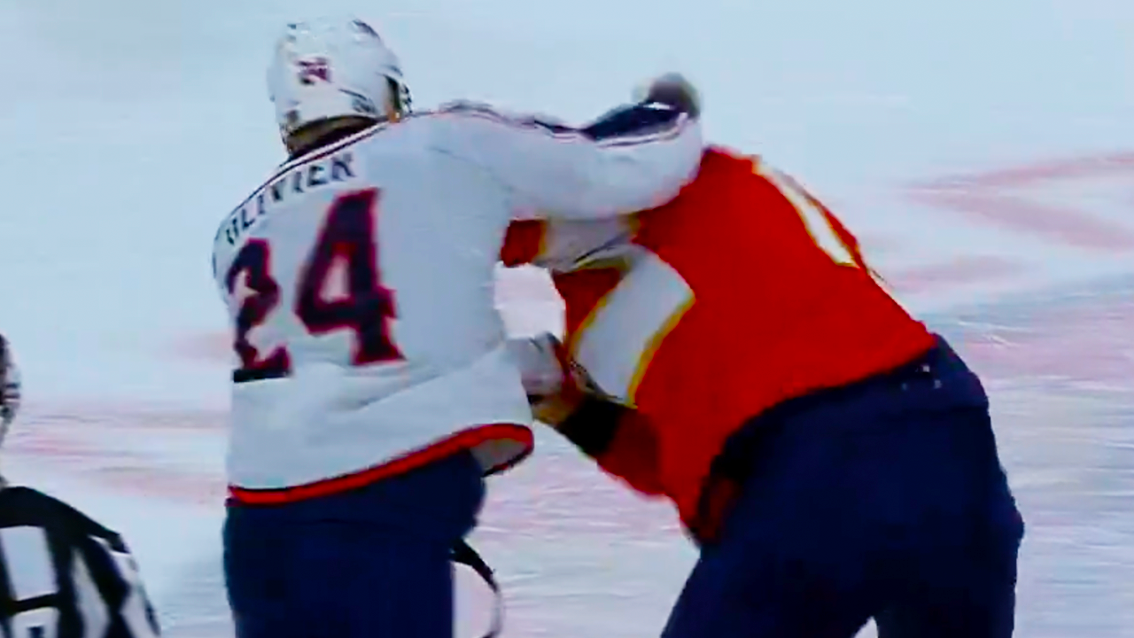 Mathieu Olivier Jonah Gadjovich Fight | Columbus Blue Jackets vs Florida Panthers 2025 NHL Highlights