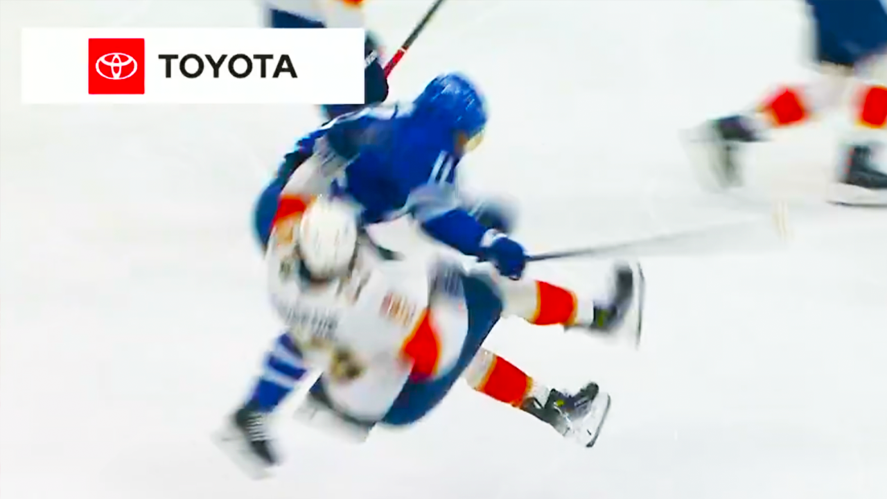 Max Domi Hit on Carter Verhaeghe | Florida Panthers vs Toronto Maple Leafs 2025 NHL Highlights