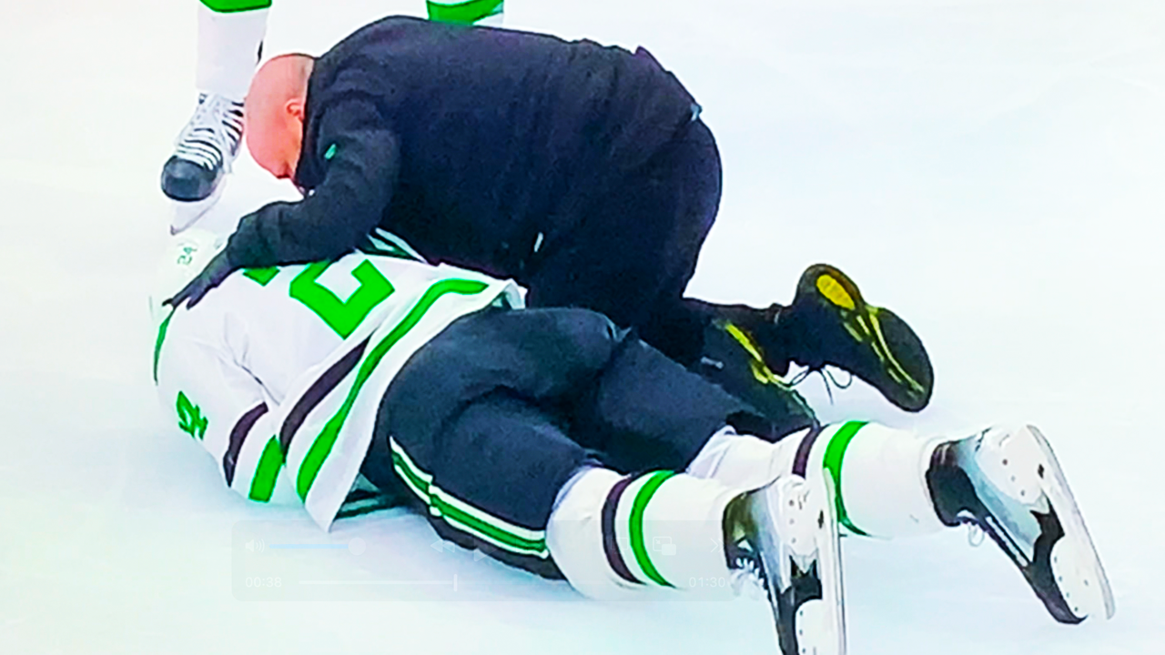 Roope Hintz Injury Takes Puck to Face by Adam Henrique | Edmonton Oilers vs Dallas Stars 2025 NHL Highlights