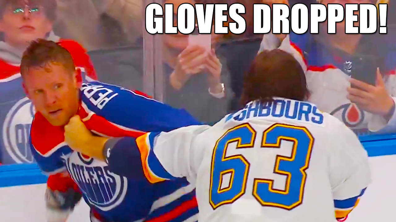 Corey Perry Jake Neighbours Fight | Edmonton Oilers vs St Louis Blues 2025 NHL Highlights