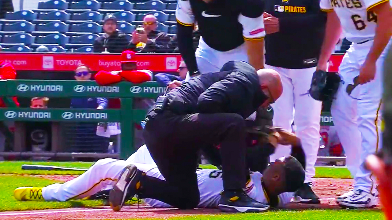 Endy Rodriguez and Joey Bart Injury Collision | St Louis Cardinals v Pittsburgh Pirates Highlights