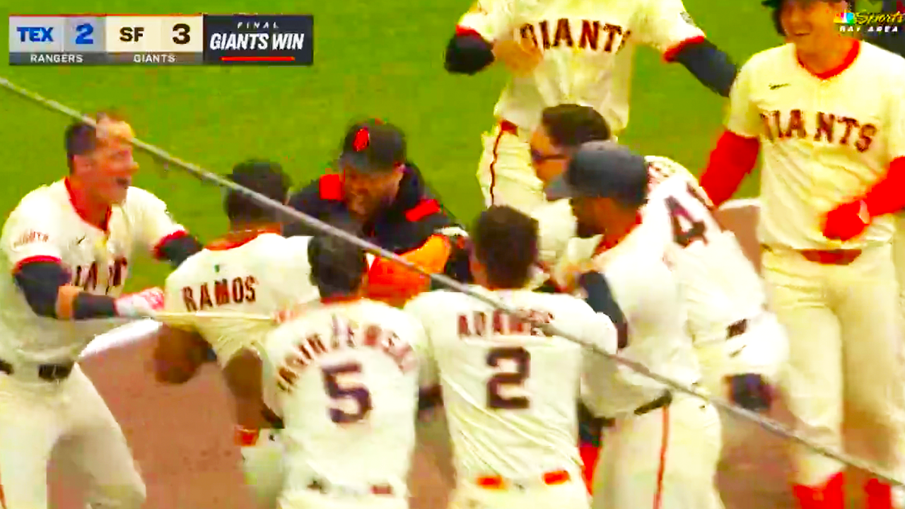 Heliot Ramos Walk Off Little League Homerun | San Francisco Giants vs Texas Rangers 2025 MLB Highlights