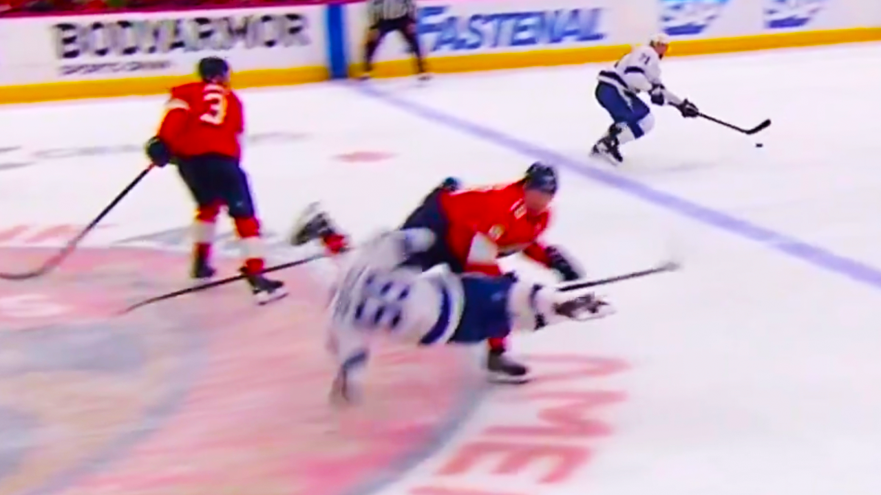 Matthew Tkachuk Hit on Jake Guentzel 5 minute major | Florida Panthers vs Tampa Bay Lightning 2025 NHL Playoffs Highlights