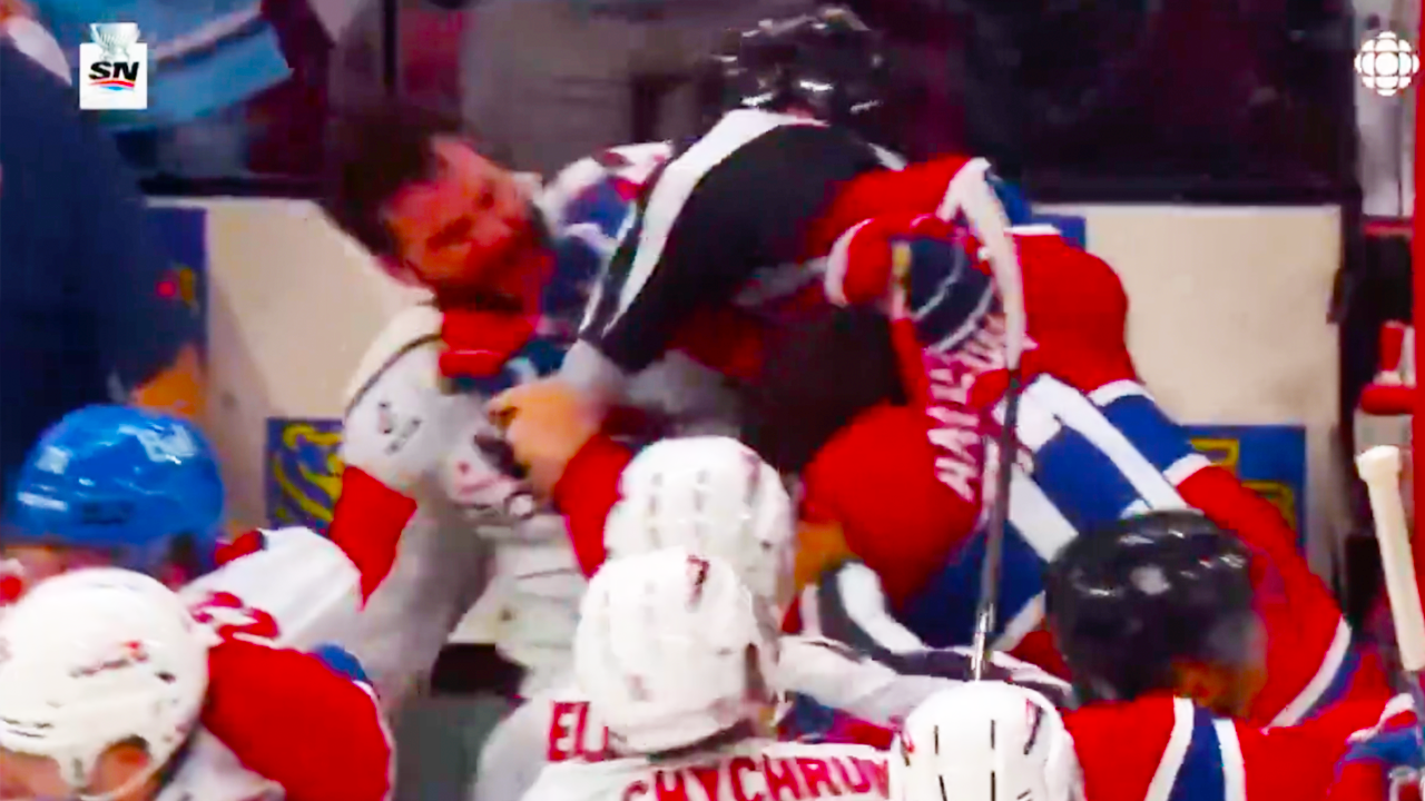 Tom Wilson Josh Anderson Bench Fight | Washington Capitals vs Montreal Canadiens 2025 NHL Playoffs Highlights