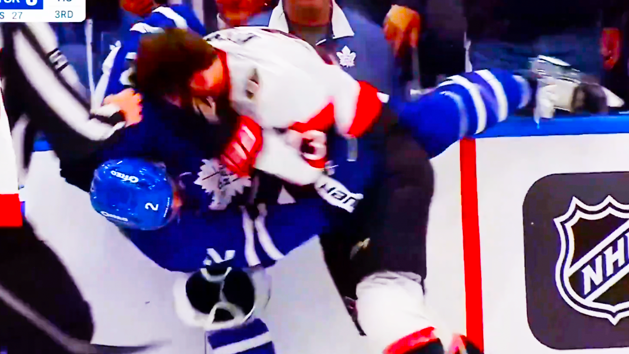 Tyler Kleven Simon Benoit Fight | Ottawa Senators vs Toronto Maple Leafs 2025 NHL Playoffs Highlights