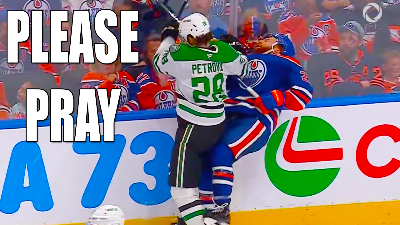 Alex Petrovic Hit on Connor Brown | Dallas Stars vs Edmonton Oilers 2025 NHL Western Conference Final Highlights