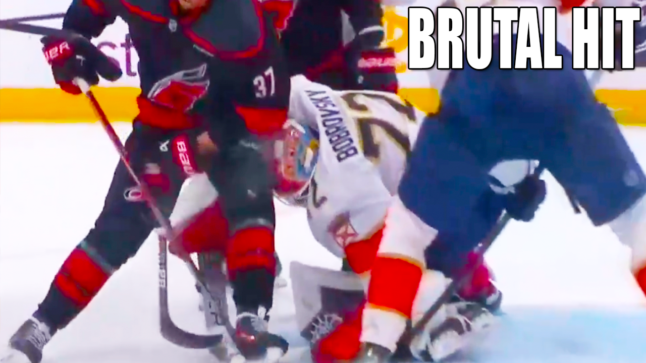 Andrei Svechnikov Nasty Head Hit on Sergei Bobrovsky | Florida Panthers vs Carolina Hurricanes 2025 NHL Eastern Conference Final Highlights