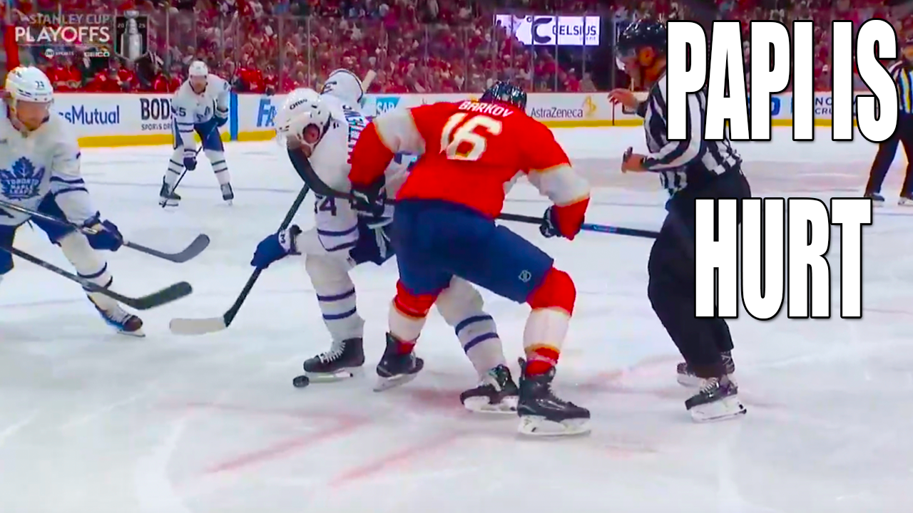 Auston Matthews Injury Takes High Stick and Heads to Locker Room | Toronto Maple Leafs vs Florida Panthers 2025 NHL Playoffs Highlights