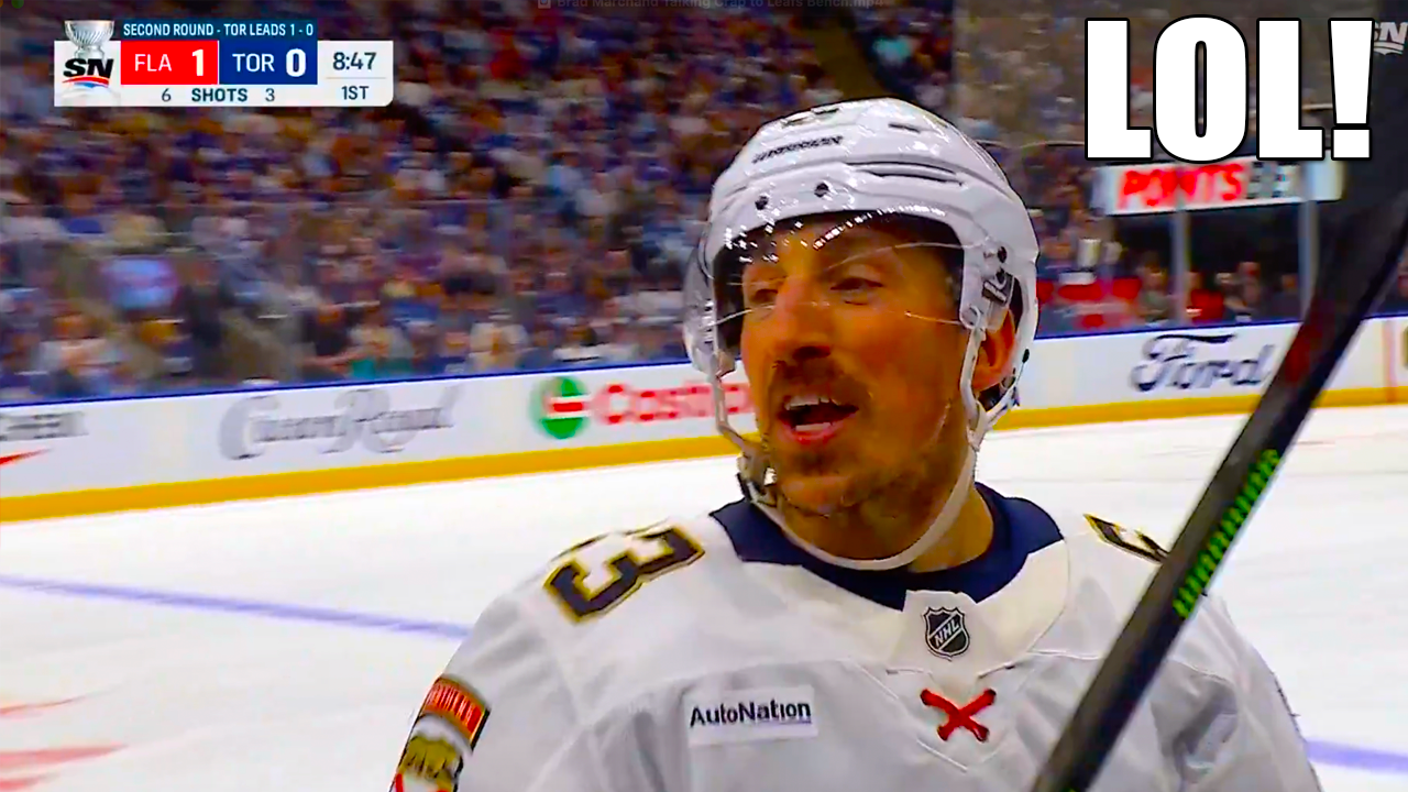 Brad Marchand Talking Crap to Leafs Bench | Florida Panthers vs Toronto Maple Leafs 2025 NHL Playoffs Highlights