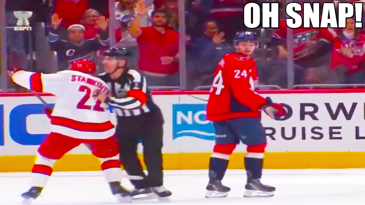 Connor McMichael Logan Stankoven End of Game Fight | Washington Capitals vs Carolina Hurricanes 2025 NHL Playoffs Highlights