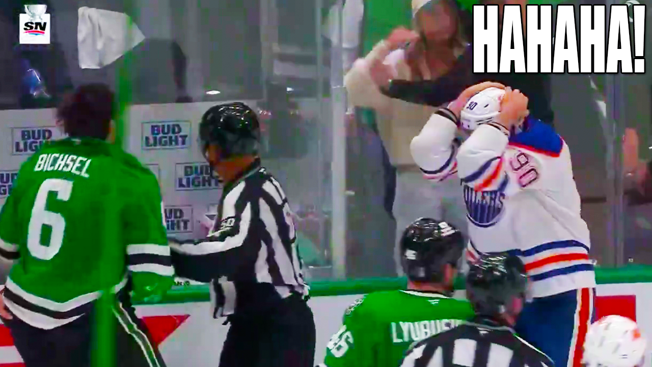 Corey Perry mocking Lian Bichsel for turtling in the end of game scrum | Edmonton Oilers vs Dallas Stars 2025 NHL Western Conference Final Highlights