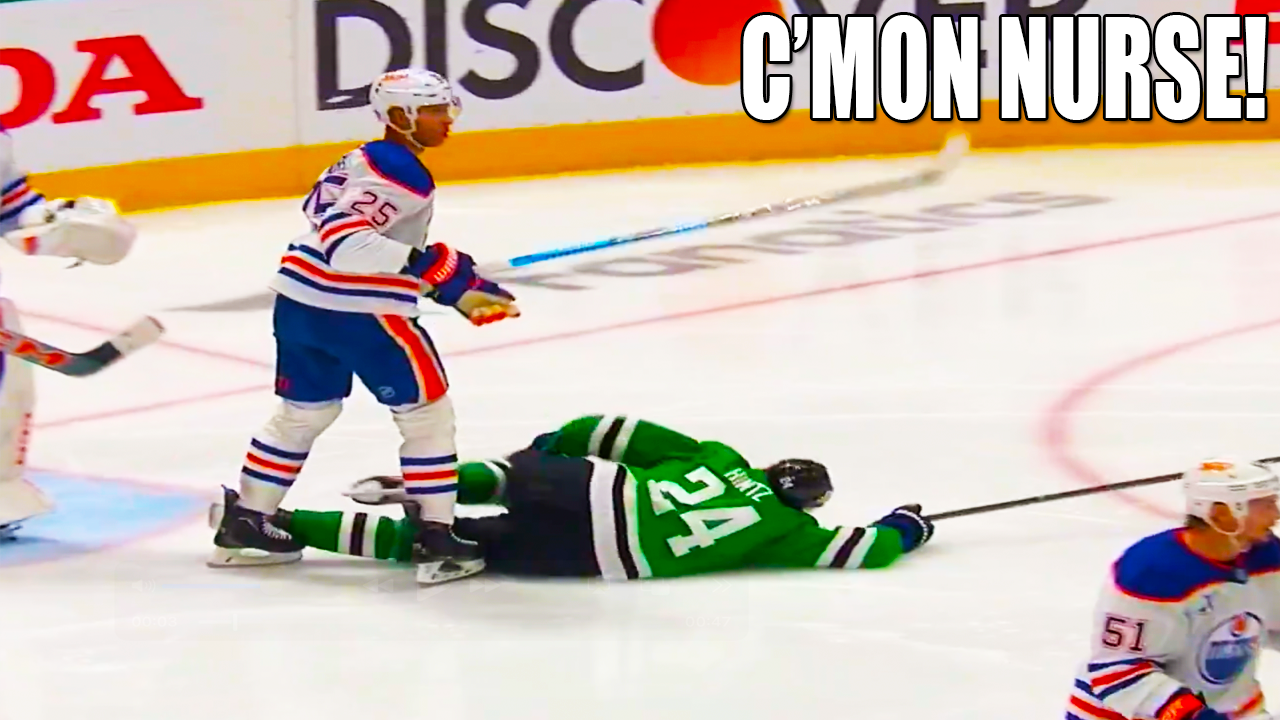 Darnell Nurse Slashing on Roope Hintz | Oilers vs Stars 2025 Western Conference Final Highlights