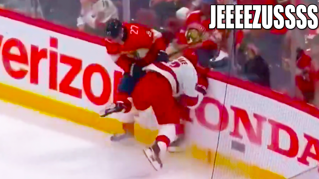 Eetu Luostarinen Hit on Jackson Blake 5 Minute Major Game Misconduct | Hurricanes vs Panthers Highlights