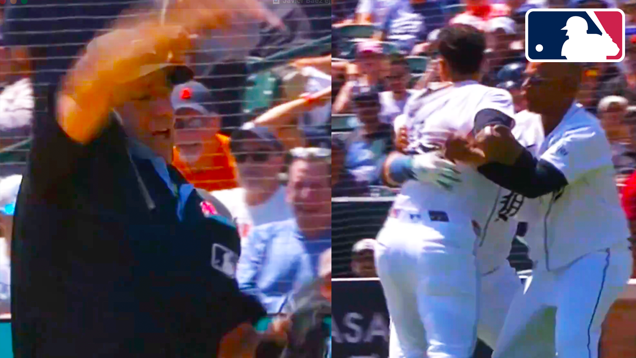 Javier Baez Phil Cuzzi Fight Ejected by Umpire for Bad Call | Tigers vs Giants 2025 MLB Highlights
