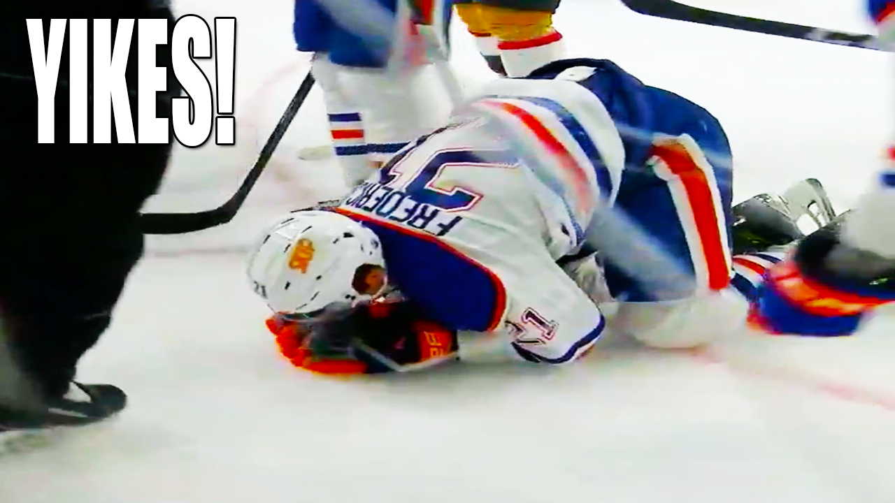 Nicolas Roy Cross Checking Trent Frederic | Vegas Golden Knights vs Edmonton Oilers 2025 NHL Playoffs Highlights