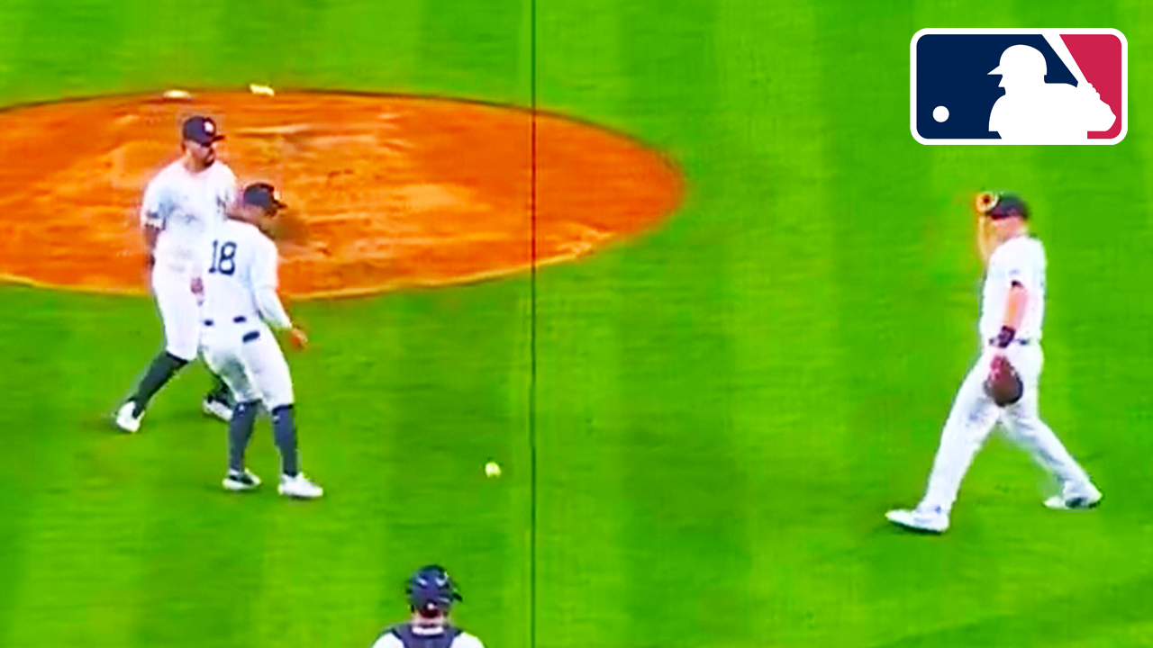 No one catches Xander Bogaerts pop up ball | New York Yankees v San Diego Padres 2025 MLB Highlights