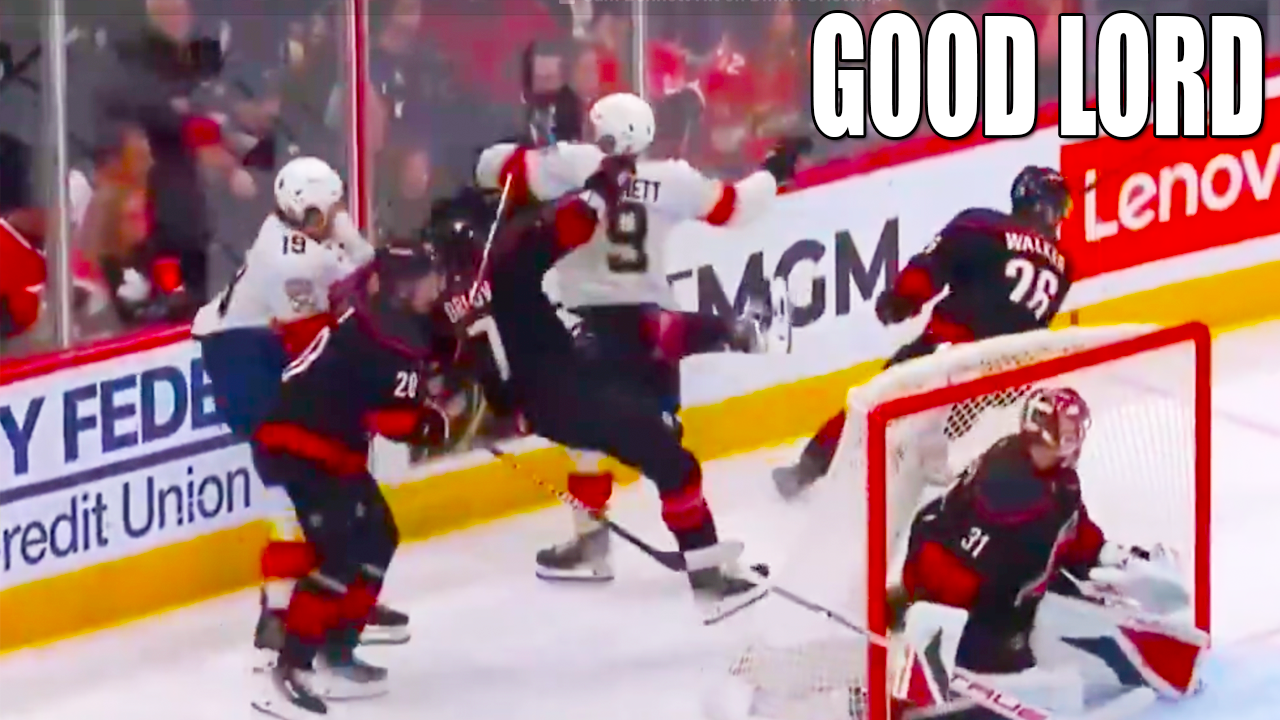 Sam Bennett Hit on Dmitri Orlov | Florida Panthers vs Carolina Hurricanes 2025 NHL Eastern Conference Final Highlights