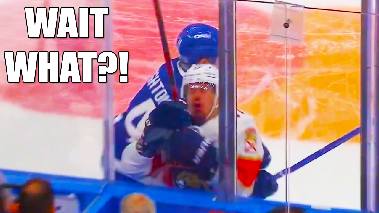 Scott Laughton Boarding Hit on Evan Rodrigues & gets embellishment penalty | Toronto Maple Leafs vs Florida Panthers 2025 NHL Playoffs Highlights