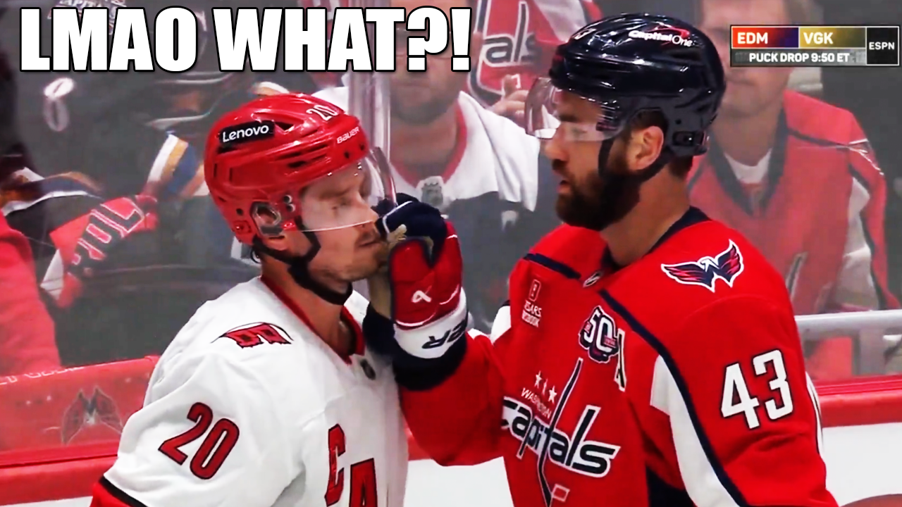 Tom Wilson STOLE Sebastian Aho’s mouthguard and the ref had to make him give it back | Washington Capitals vs Carolina Hurricanes 2025 NHL Playoffs Highlights