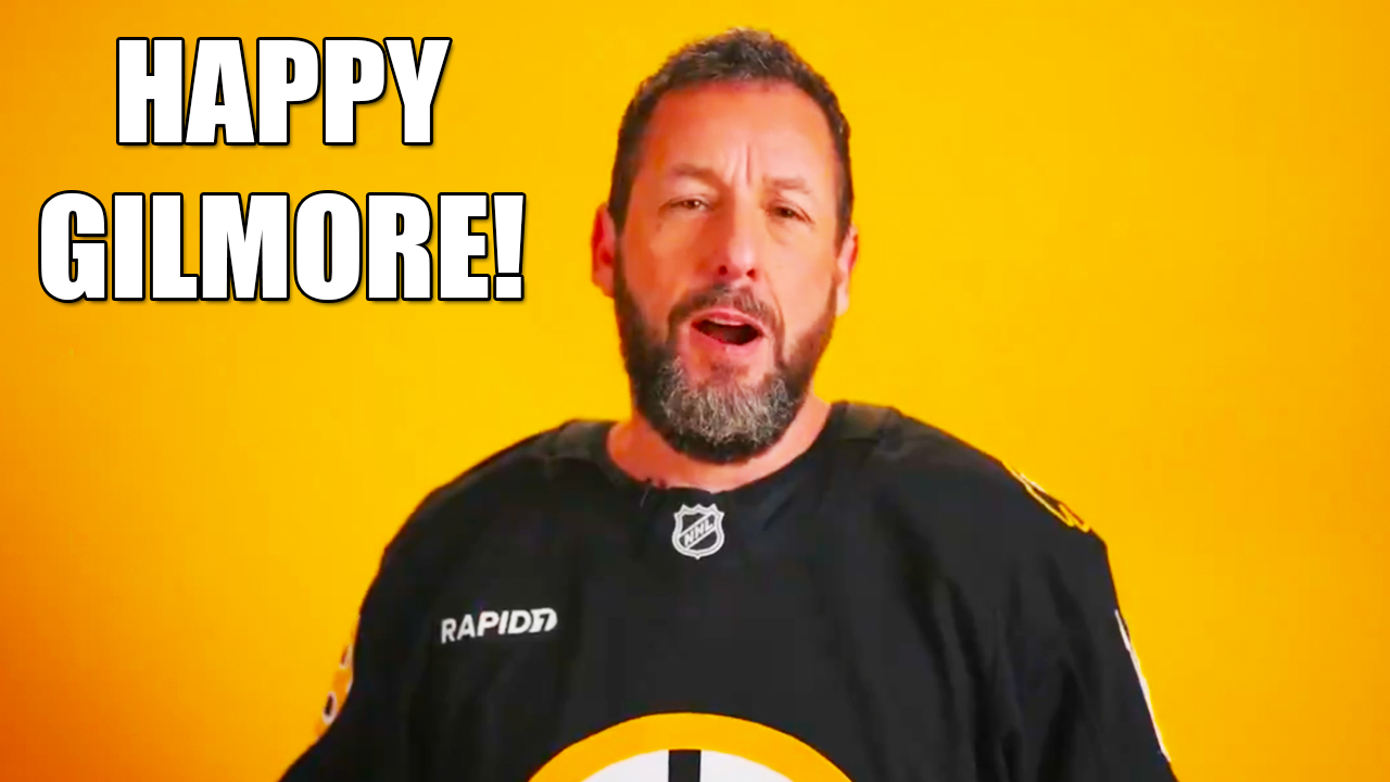 Adam Sandler welcomes Boston College’s James Hagens to the Boston Bruins | 2025 NHL Draft Highlights