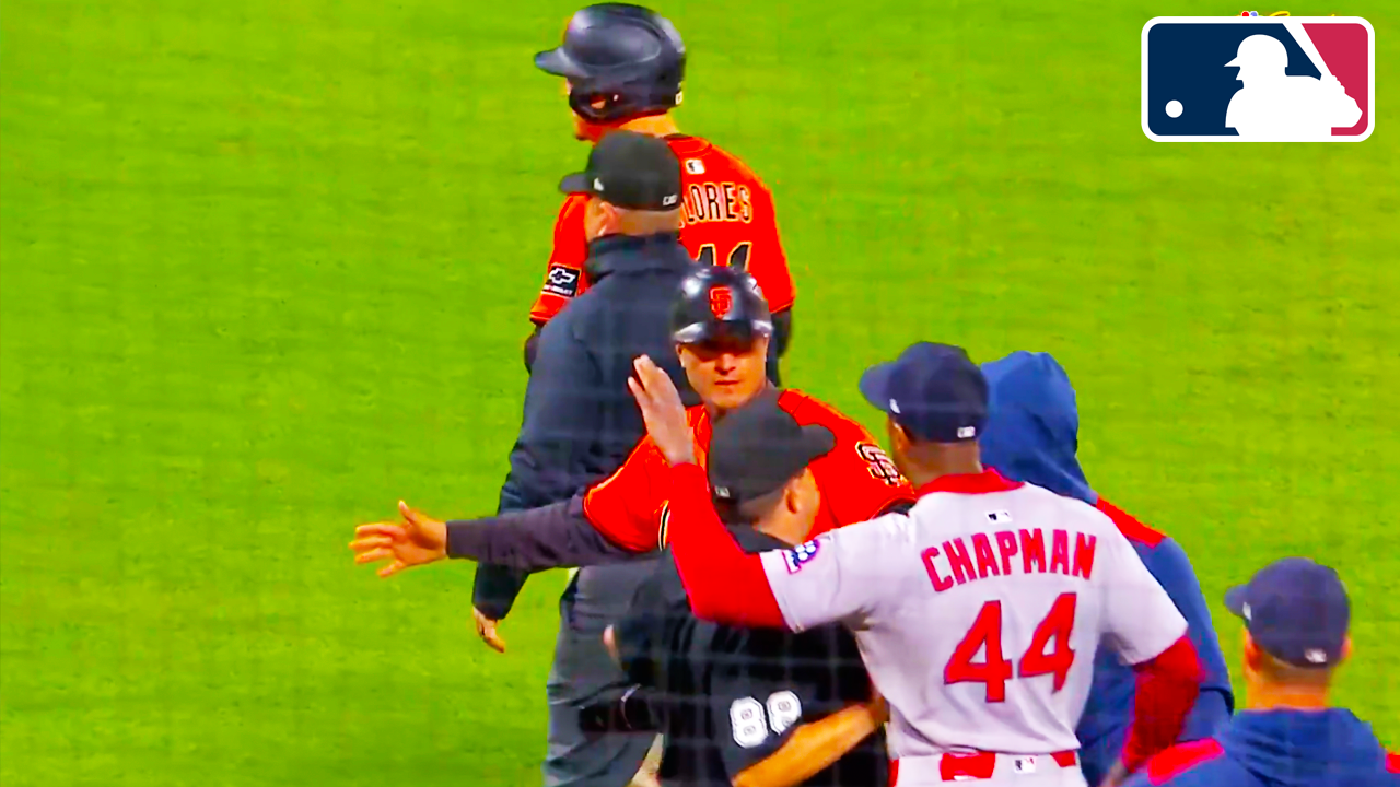 Aroldis Chapman and Wilmer Flores Arguing & Fighting After Final Out | Red Sox vs Giants 2025 MLB Highlights