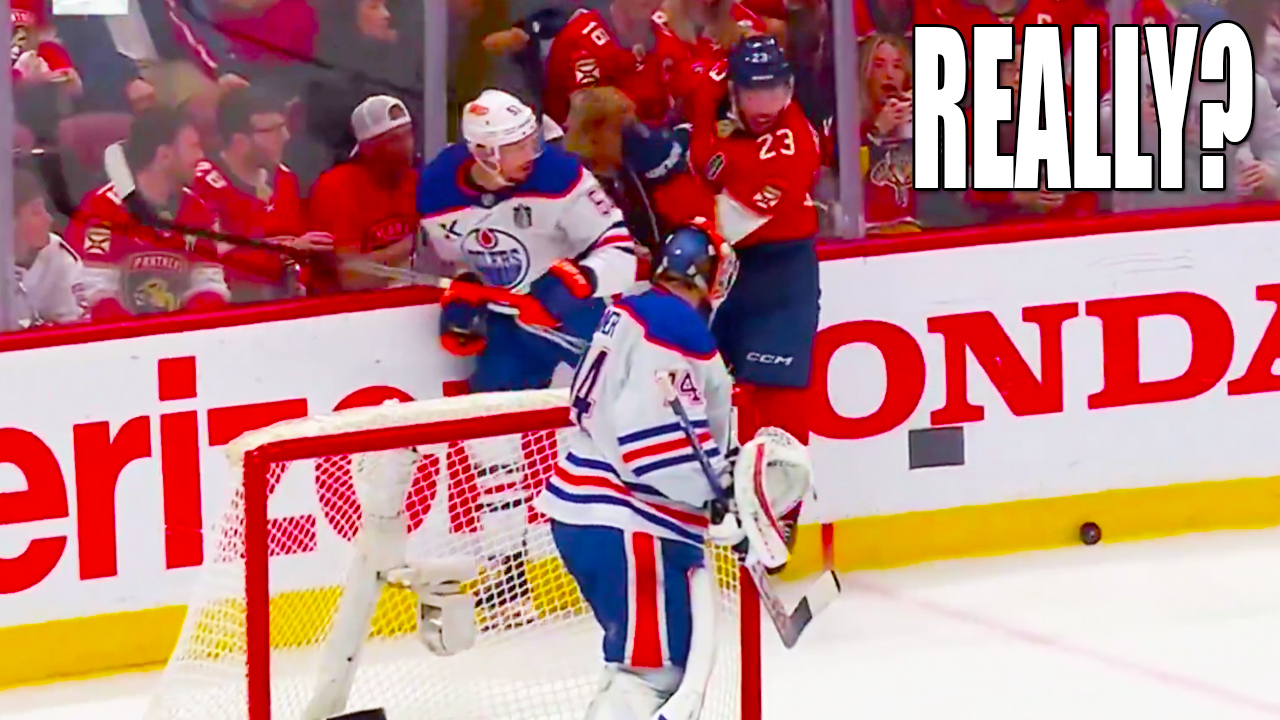 Carter Verhaeghe high sticking on Troy Stetcher | Oilers vs Panthers 2025 NHL Stanley Cup Final Highlights