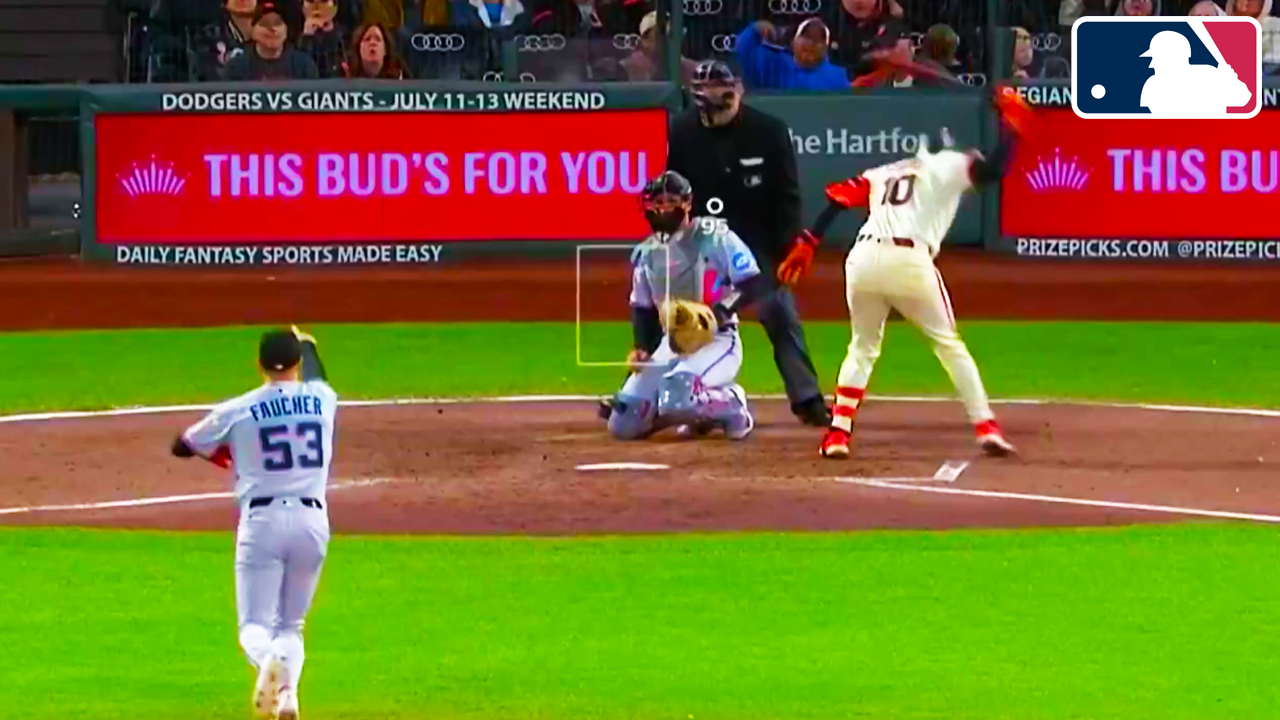 Casey Schmitt FURIOUS Hit By Pitch from Calvin Faucher | Marlins vs Giants 2025 MLB Highlights