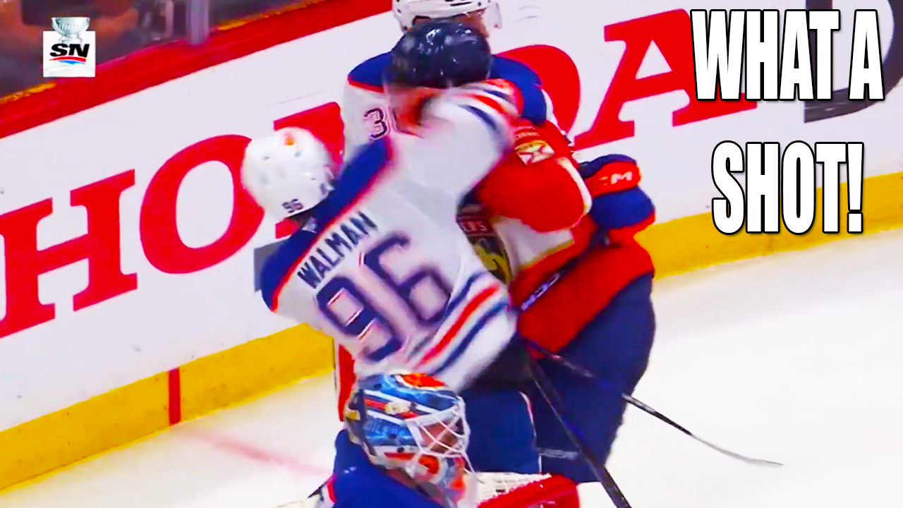 Jake Walman Punches Matthew Tkachuk Fight | Oilers vs Panthers 2025 NHL Stanley Cup Final Highlights