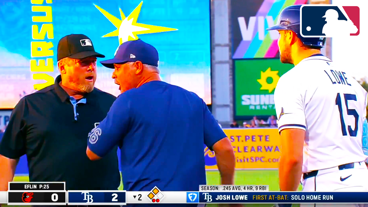 Josh Lowe Fighting w/ Umpire after the out call at first | Rays vs Orioles 2025 MLB Highlights