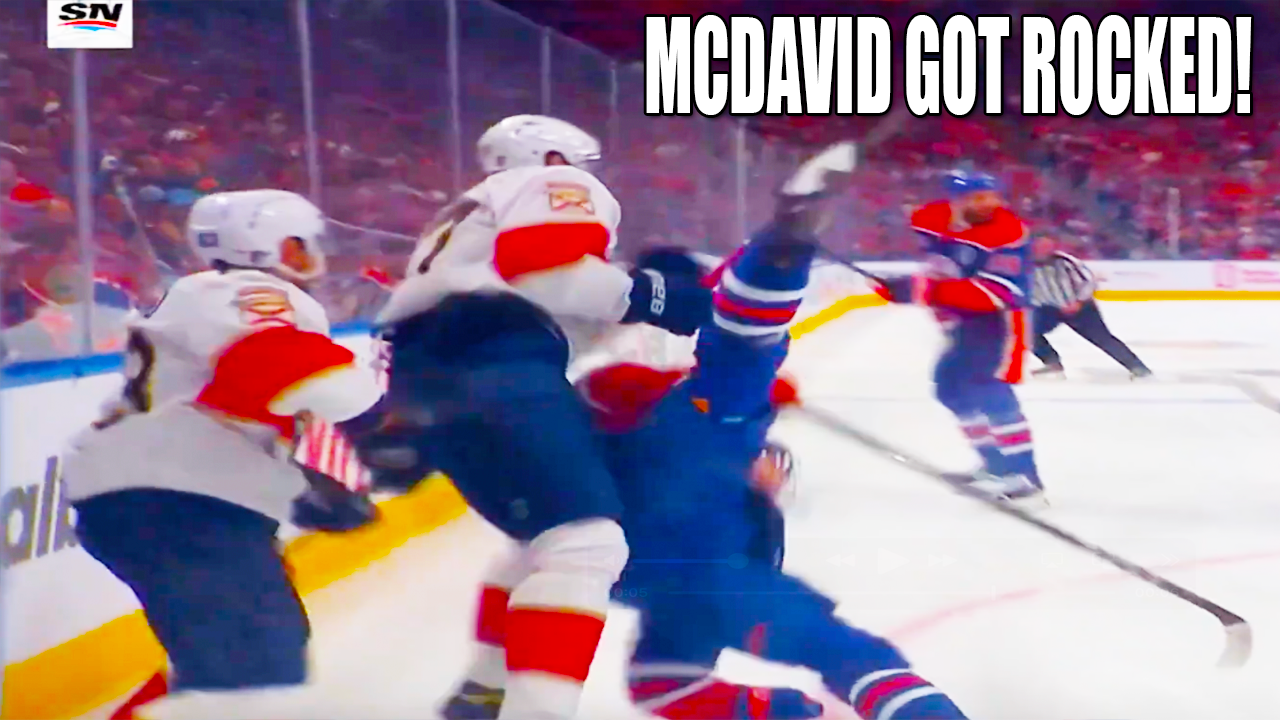 Niko Mikkola Huge Hit on Connor McDavid | Panthers vs Oilers 2025 NHL Stanley Cup Finals Highlights