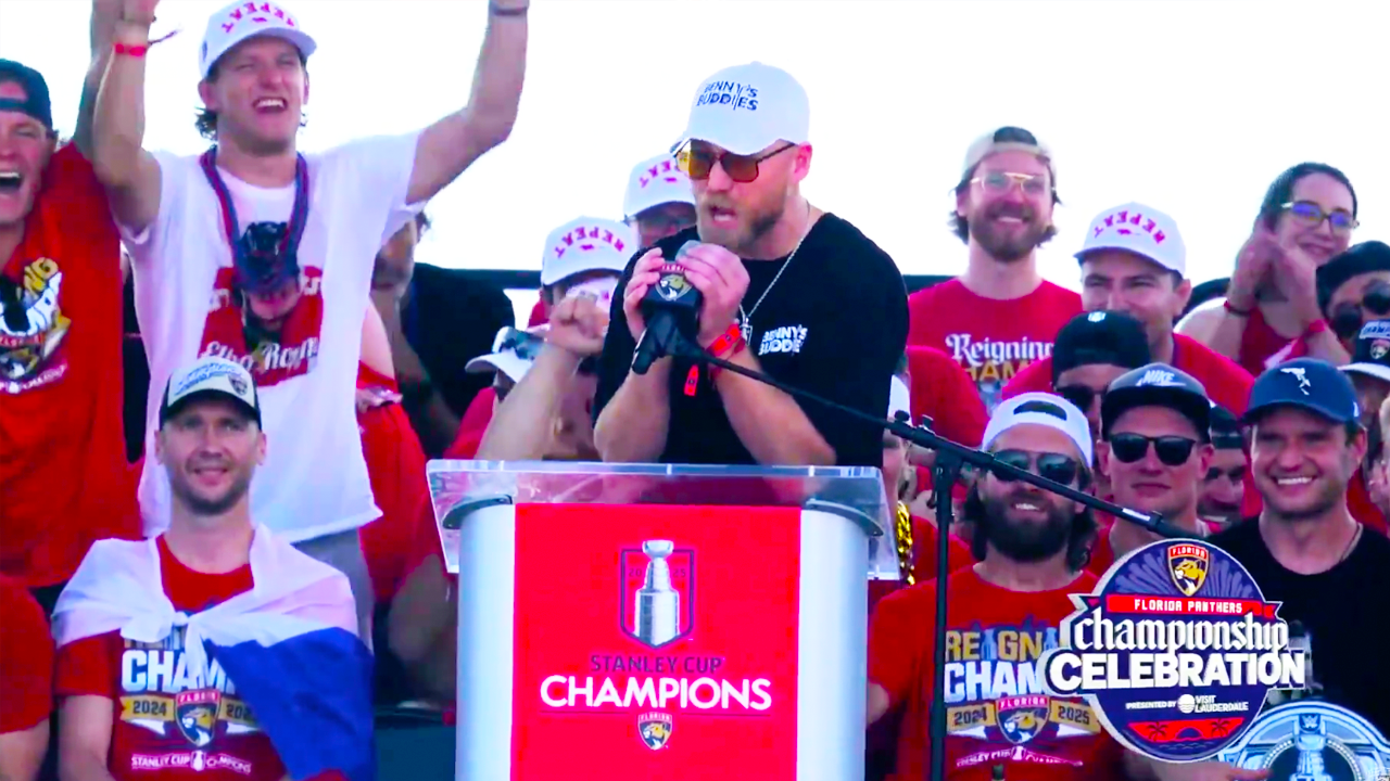 Sam Bennett has a message for anyone who thinks the Panthers play dirty | Florida Panthers 2025 Championship Celebration Highlights