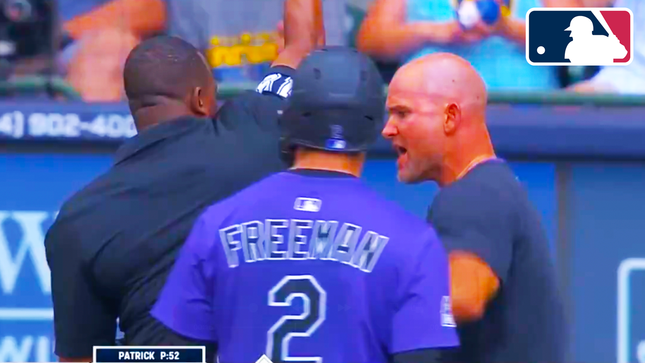 Tyler Freeman & Warren Schaeffer Ejected by Umpire Ramon De Jesus | Rockies vs Brewers 2025 MLB Highlights