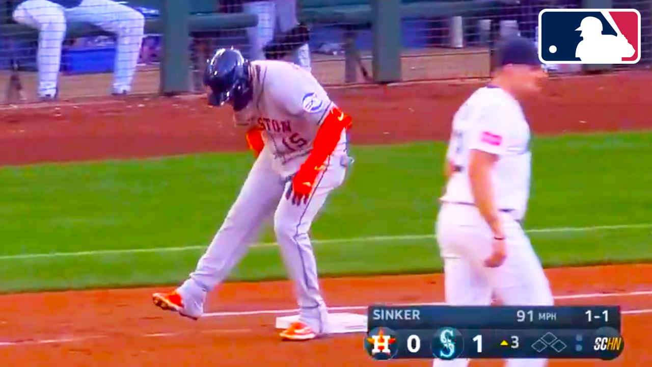 Issac Paredes Hamstring injury | Houston Astros vs Seattle Mariners 2025 MLB Highlights