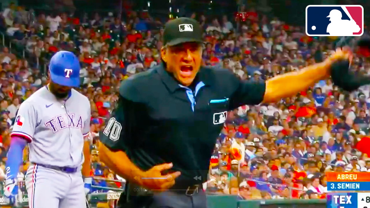 Umpire Phil Cuzzi after this check swing call “WHAT ARE YOU YELLING AT ME FOR?” | Astros vs Rangers