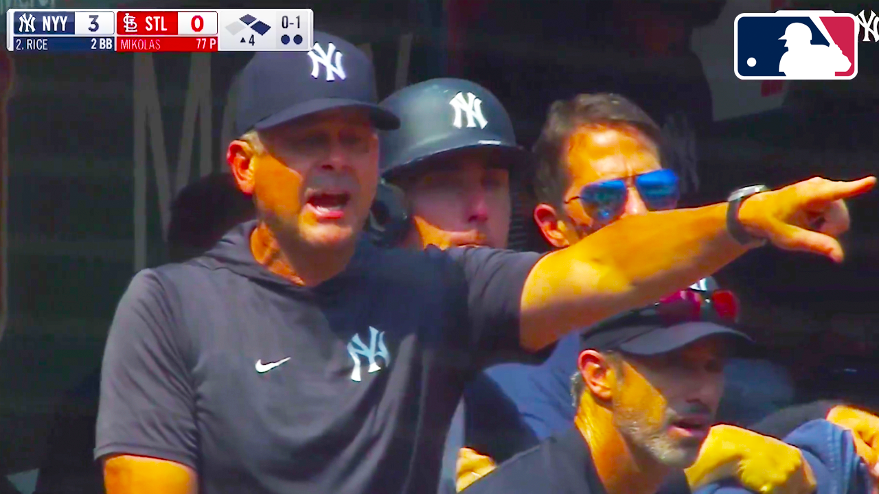 Aaron Boone to Umpire “What he’s bitching about isn’t a strike either!” About Strike Zone | Yankees vs Cardinals 2025 MLB Highlights