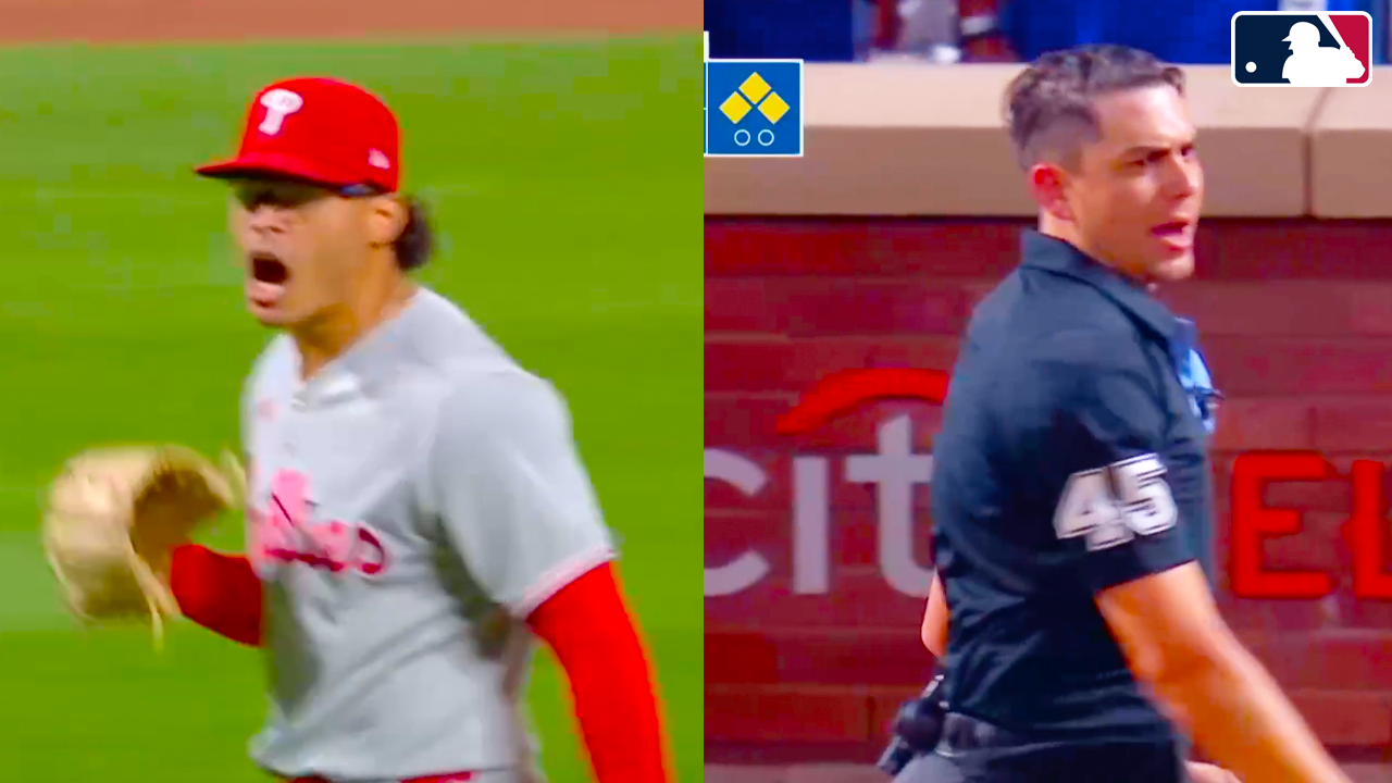 Jesus Luzardo Ejected After Borderline Call While Leaving Game | Mets vs Phillies 2025 MLB Highlights