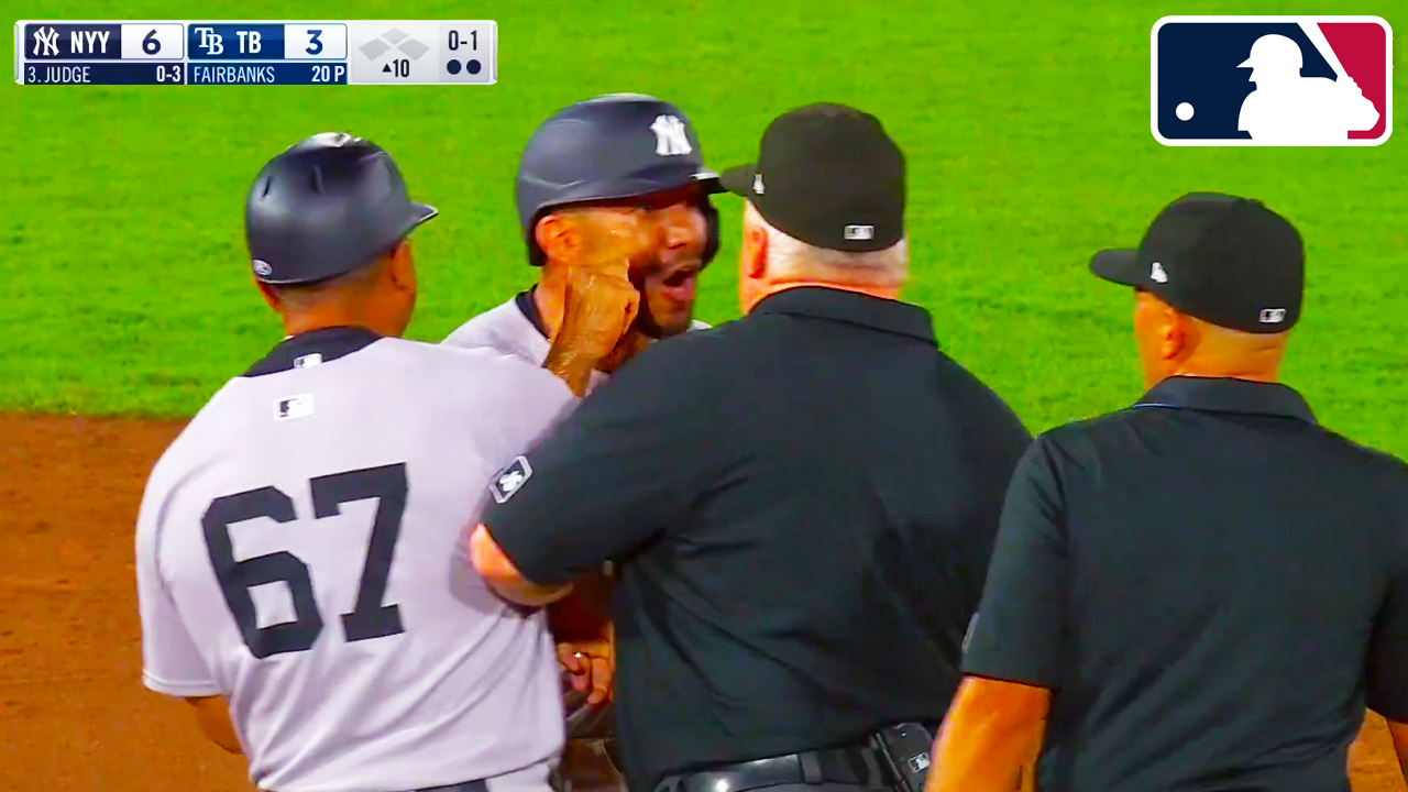 Jose Caballero EJECTED wasn’t happy with umpires and arguing about engagement rules | Yankees vs Rays 2025 MLB Highlights