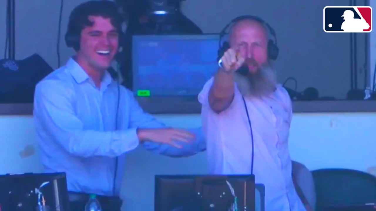 Dallas Braden snagged a Mike Trout foul ball and the entire booth was fired up | Angels vs Athletics 2025 MLB Highlights