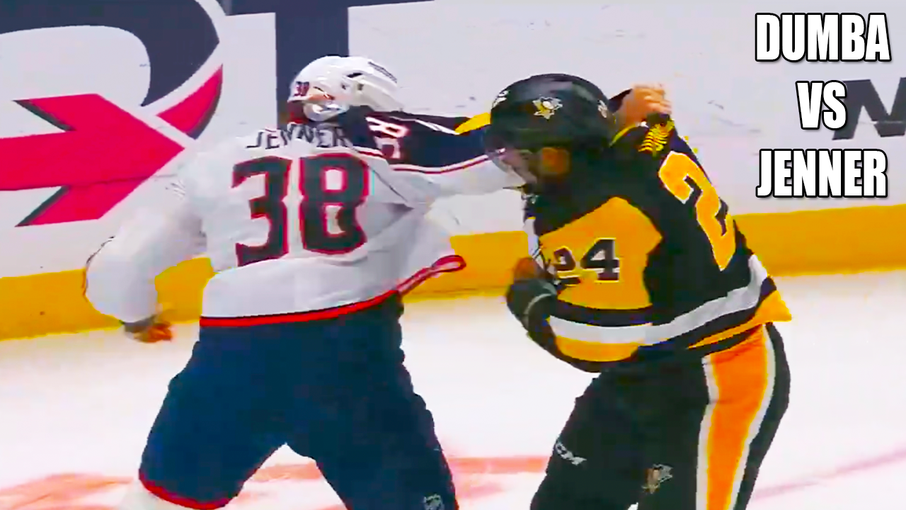 Boone Jenner Matt Dumba Fight | Pittsburgh Penguins vs Columbus Blue Jackets 2025 Highlights