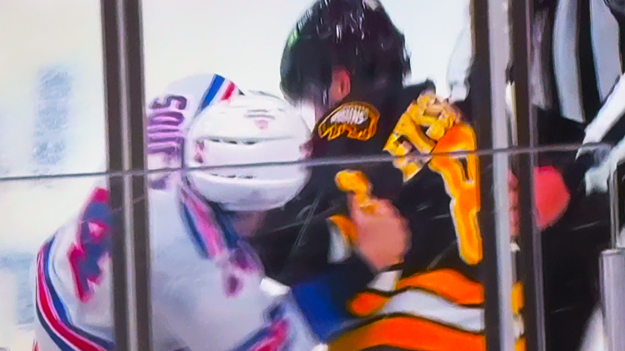 Carson Soucy Mikey Eyssimont Fight | New York Rangers vs Boston Bruins 2025 NHL Pre-Season Highlights