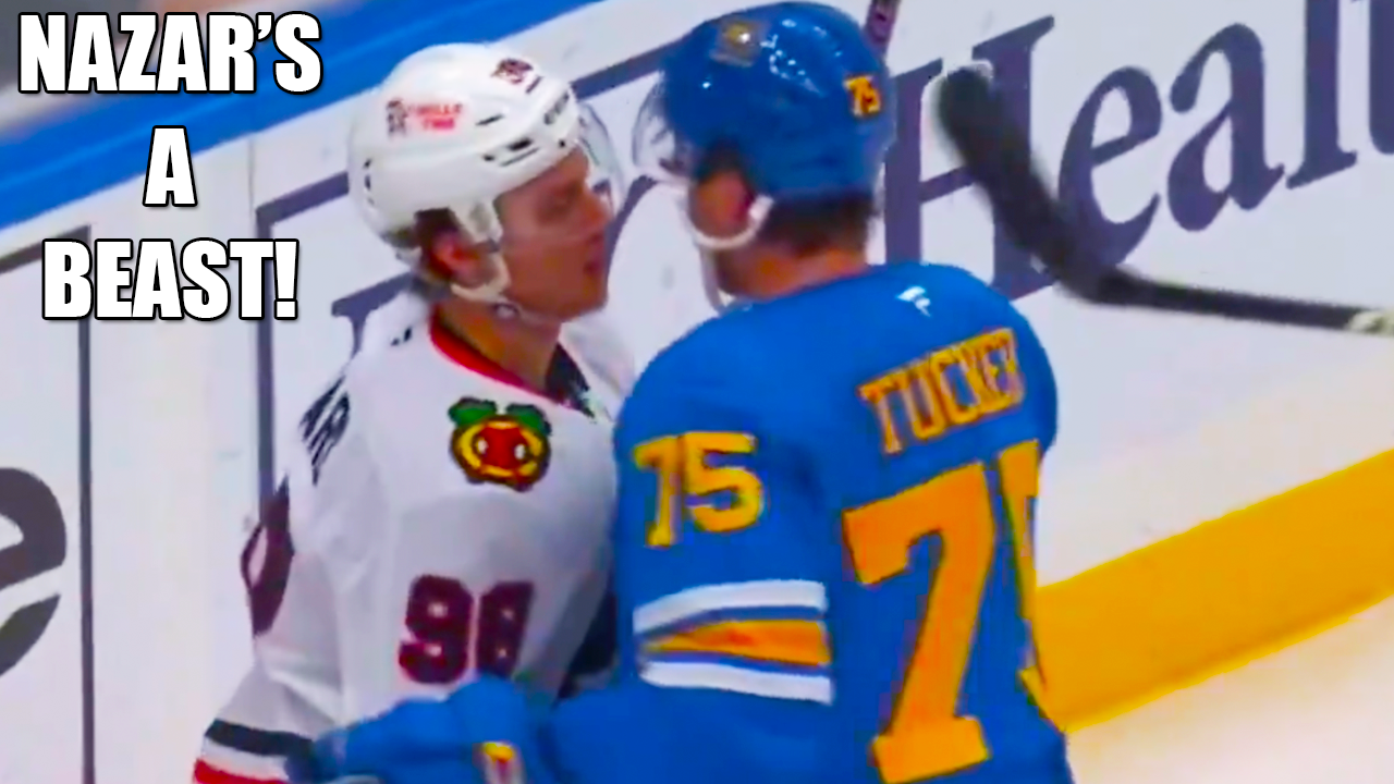 Connor Bedard and Tyler Tucker Almost Fight | Chicago Blackhawks vs STL Blues 2025 NHL Highlights