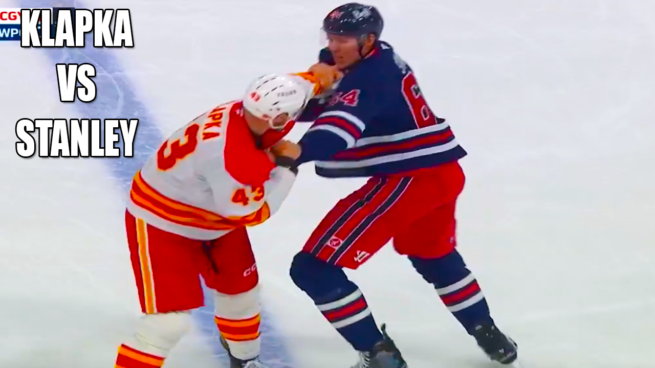 Logan Stanley Adam Klapka Fight | Winnipeg Jets vs Calgary Flames 2025 Highlights