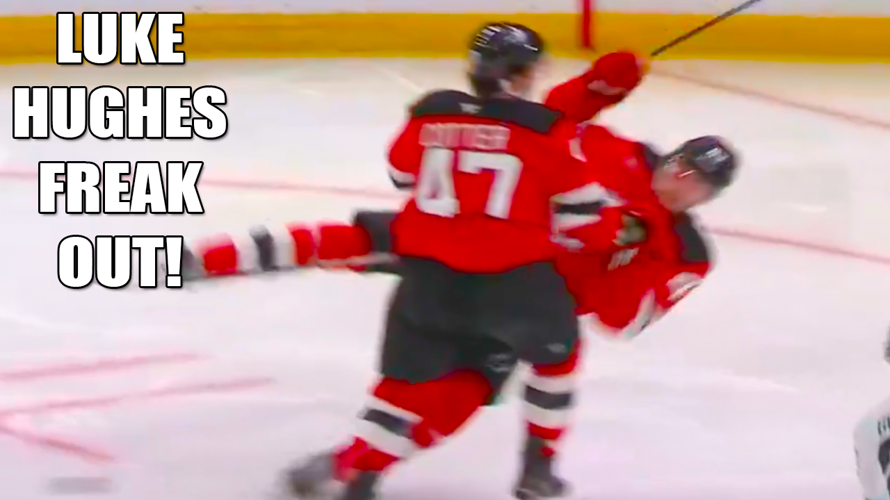 Luke Hughes Collides with Paul Cotter and FREAKS OUT | NJ Devils vs San Jose Sharks 2025 Highlights