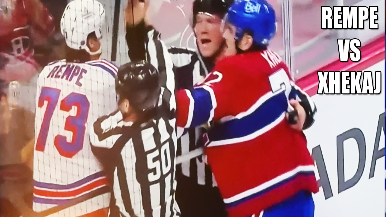 Matt Rempe & Arber Xhekaj Almost Fight | New York Rangers vs Montreal Canadiens 2025 Highlights