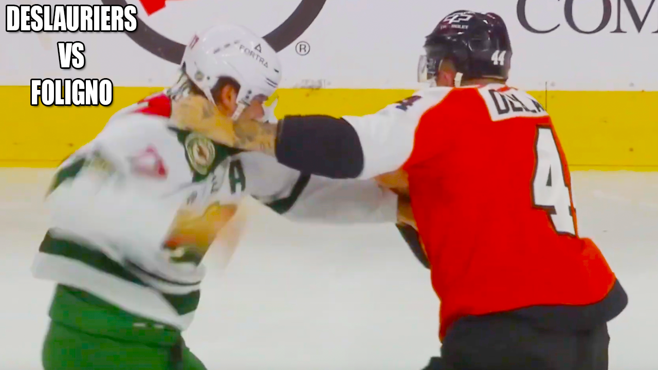 Nicolas Deslauriers Marcus Foligno Fight | Minnesota Wild vs Philadelphia Flyers 2025 Highlights