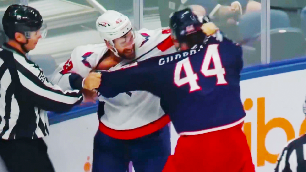 Tom Wilson Eric Gudbranson Fight | Capitals vs Blue Jackets 2025 NHL Pre Season Highlights