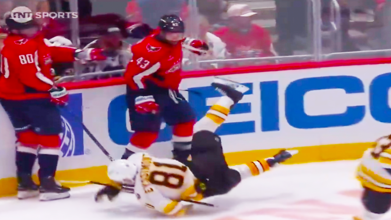 Tom Wilson HUGE Hit on Michael Eyssimont | Capitals vs Bruins 2025 NHL Highlights