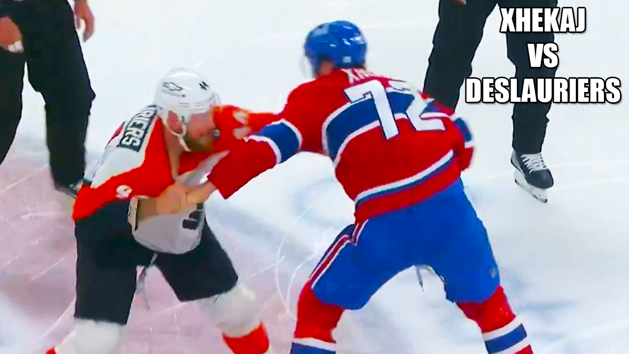 Arber Xhekaj Nicolas Deslauriers Fight Tilt | Montreal Canadiens vs Philadelphia Flyers Highlights